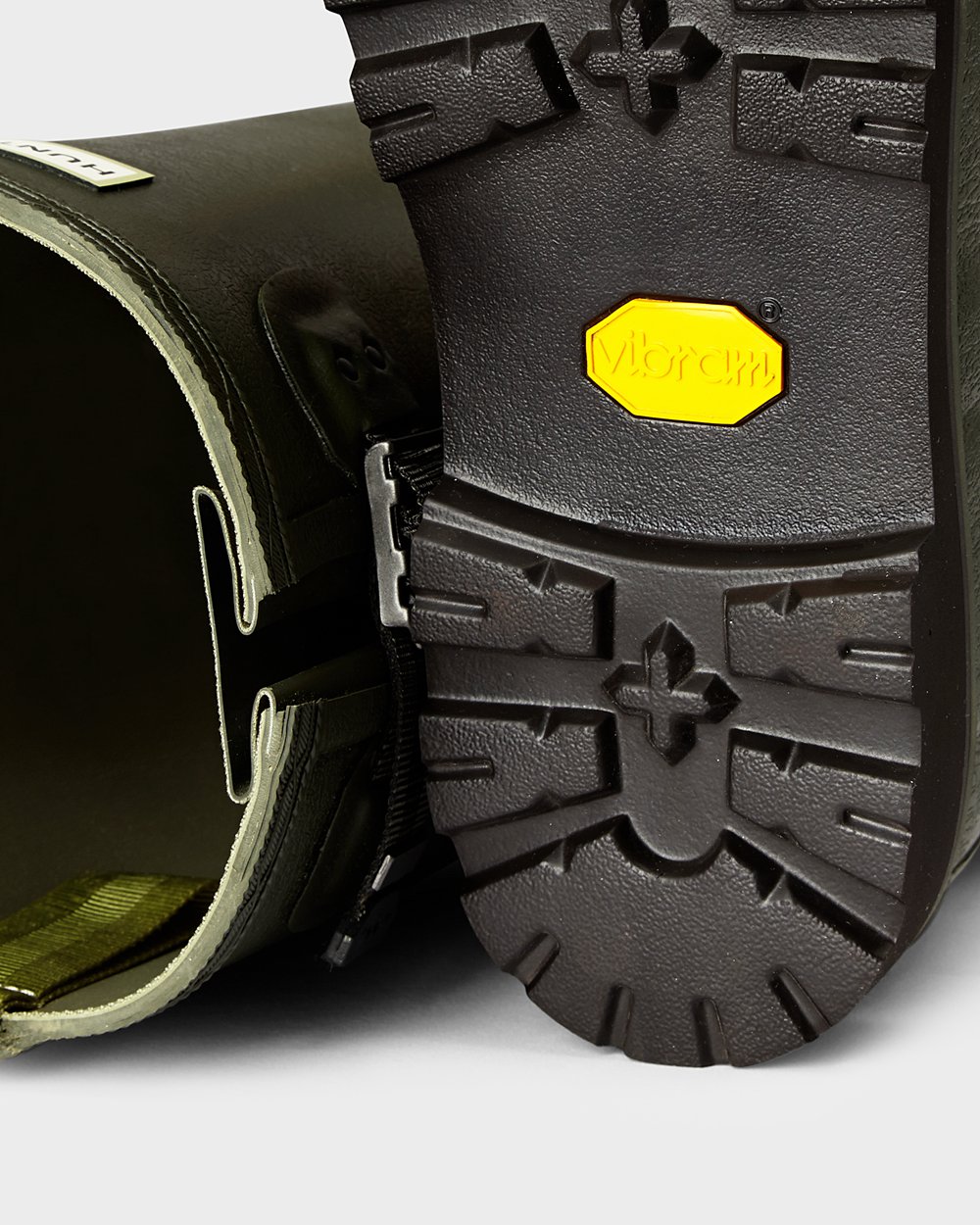 Galochas Altas Hunter Homem Verde Escuro Oliva - Balmoral Side Adjustable - 71SMNHWPL